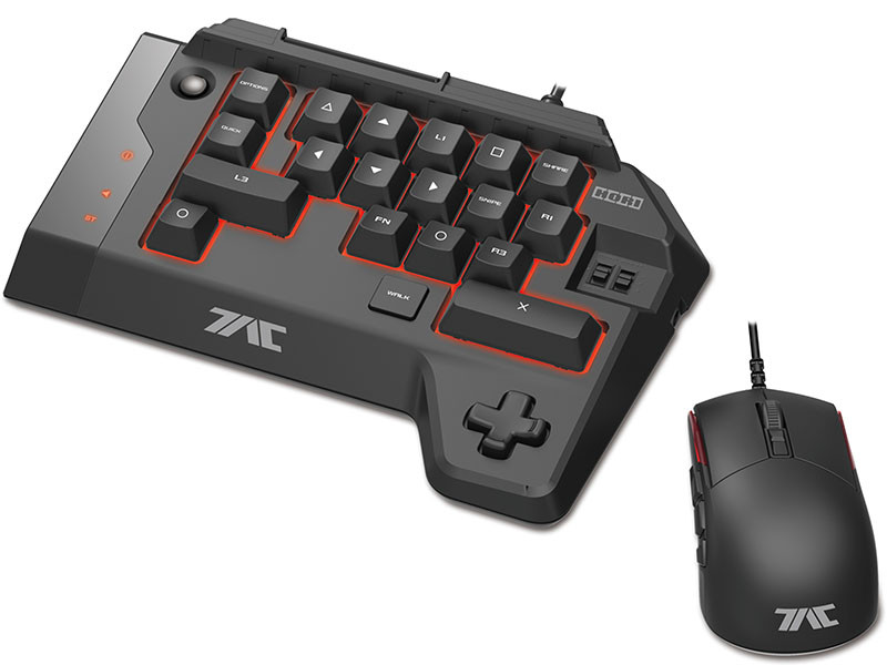 Кейпад Hori T.A.C. FOUR + мышь проводные оптические игровые для PS4