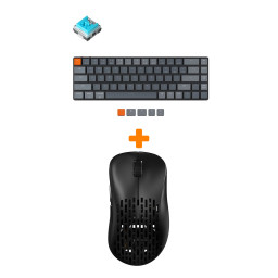   Pulsar Xlite Wireless V2 Competition Black +  Keychron K7 Low Profile, RGB, Blue Switch