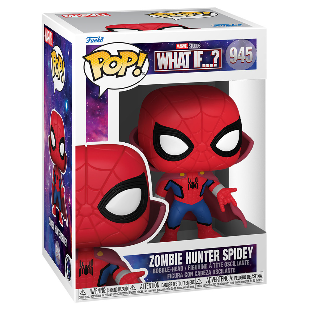 Фигурка Funko POP Marvel What If...? Zombie Hunter Spidey Bobble-Head (9,5 см)