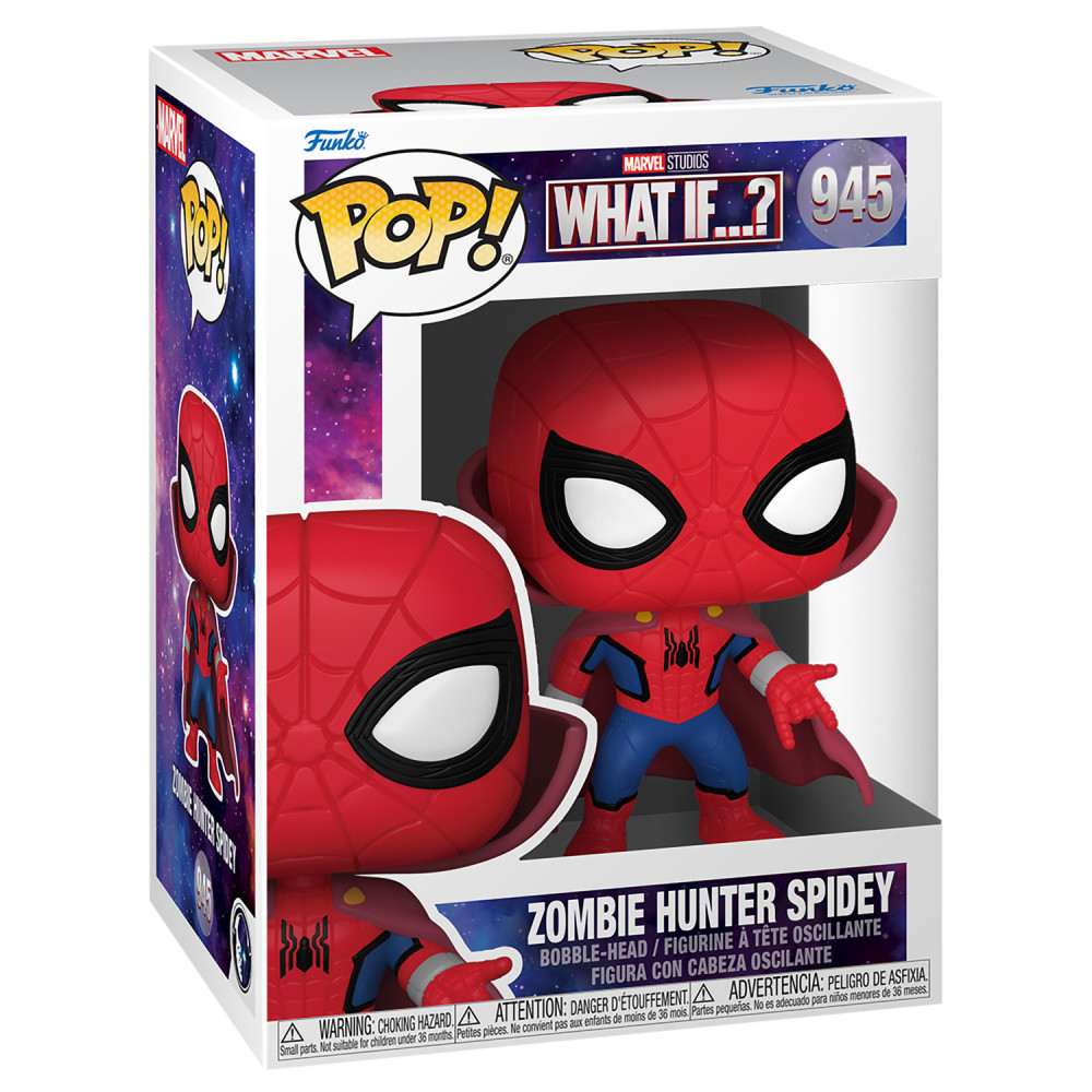  Funko POP Marvel What If...? Zombie Hunter Spidey Bobble-Head (9,5 )