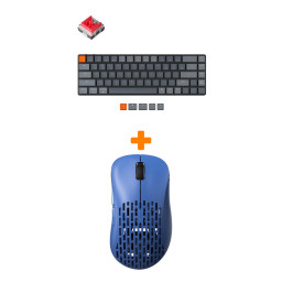   Pulsar Xlite Wireless V2 Competition Mini Blue +  Keychron K7 Low Profile, RGB, Red Switch