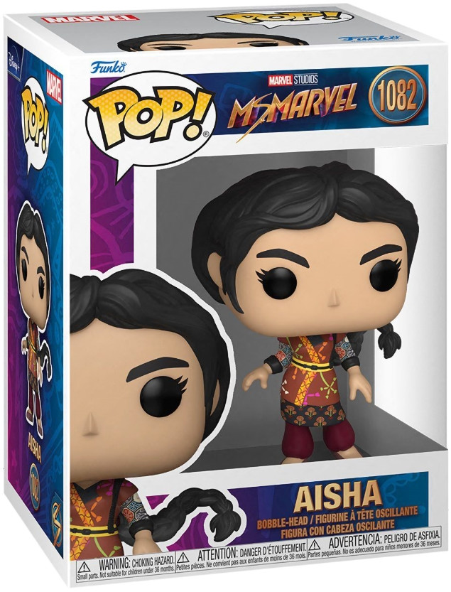 Фигурка Funko POP Marvel: Ms. Marvel – Aisha Bobble-Head (9,5 см)