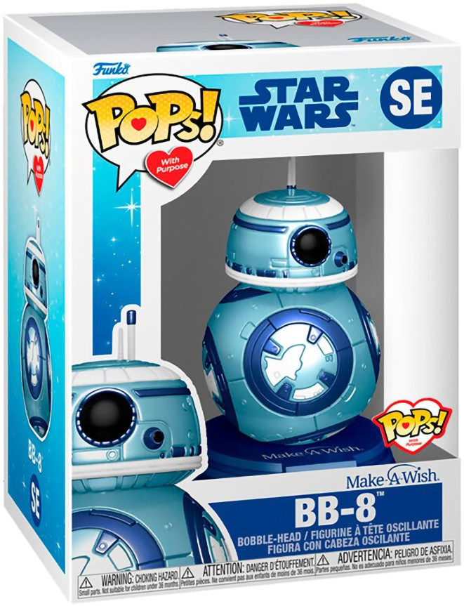 Фигурка Funko POP: Star Wars – BB-8 Metallic Make-A-Wish With Purpose (9,5 см)