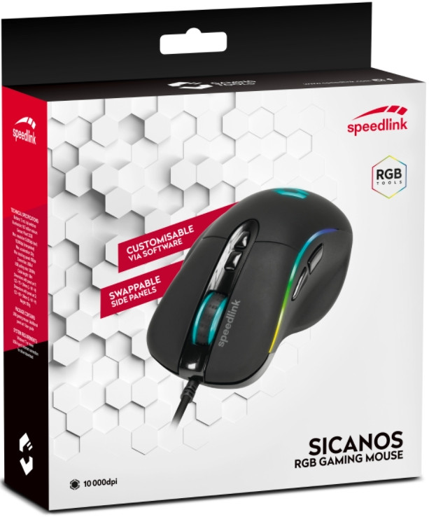 ���� Speedlink Sicanos RGB Gaming Mouse black ��������� ��� PC (SL-680013-BK)