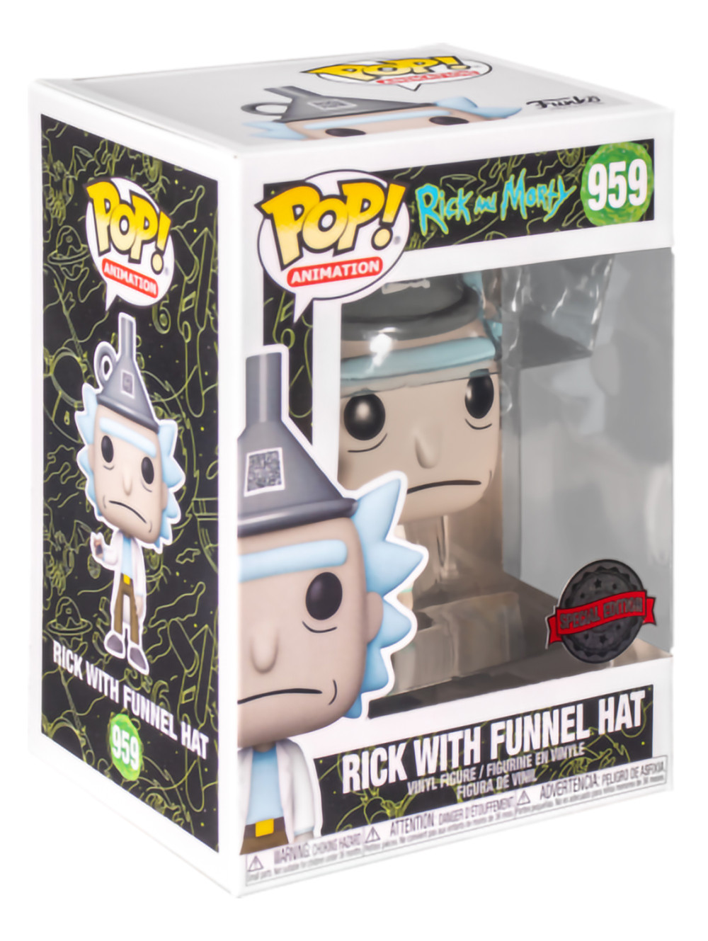  Funko POP Animation: Rick And Morty  Rick With Funnel Hat Exclusive (9,5 )