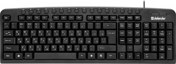 Клавиатура Defender Focus HB-470 RU, мультимедиа для PC (черный) (45470)