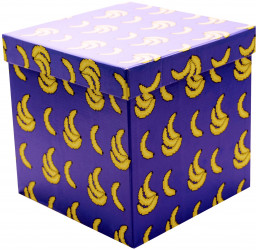 Коробка подарочная Бананы (15,5x15,5x15,5 см)