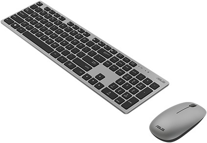 Набор клавиатура + мышь ASUS W5000 беспроводные для PC (серые) (90XB0430-BKM0J0)