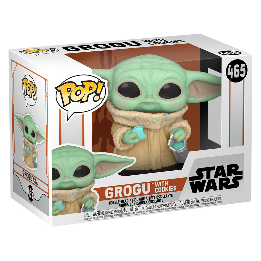 Фигурка Funko POP: Star Wars Mandalorian – Grogu With Cookies Bobble-Head (9,5 см)