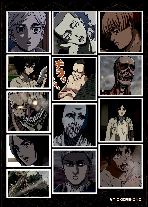 Набор Стикерпак Attack On Titans #3 + кружка СТМ Аниме