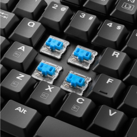 Клавиатура Sharkoon PureWriter RGB Kailh Blue проводная игровая для PC (синяя подсветка)