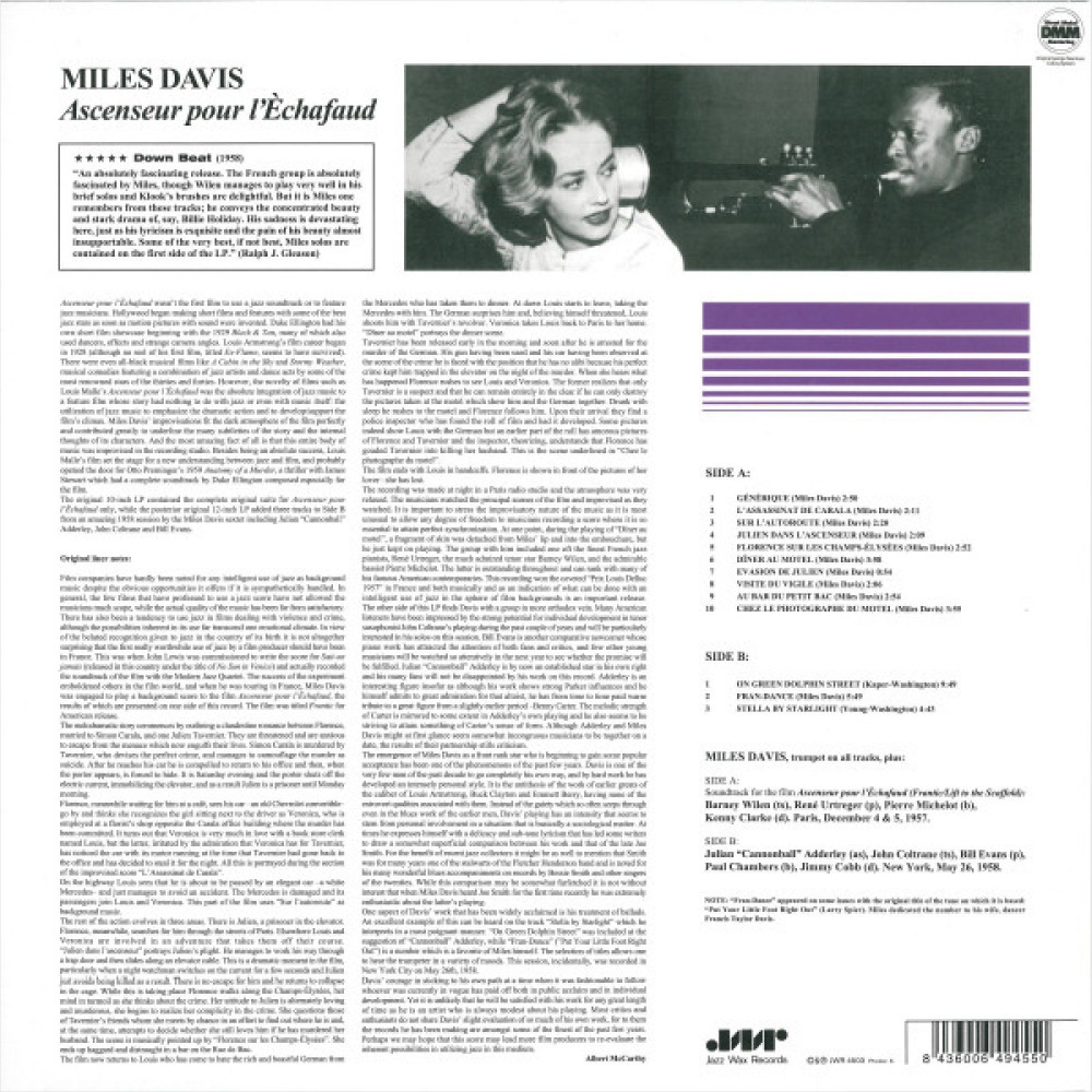 Miles Davis – Ascenseur Pour L'echafaud (Lift To The Scaffold) (LP)