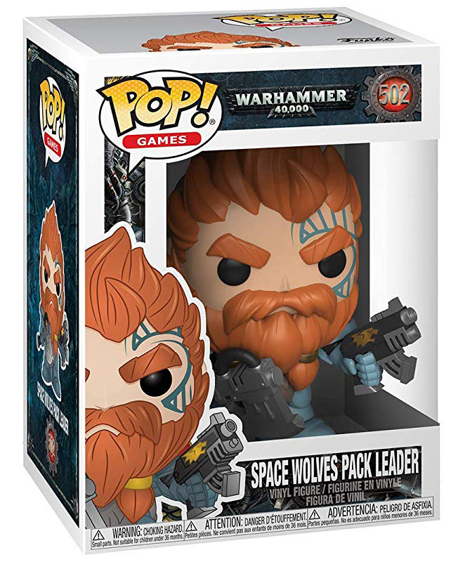  Funko POP Games: Warhammer 40 000  Space Wolves Pack Leader (9,5 )