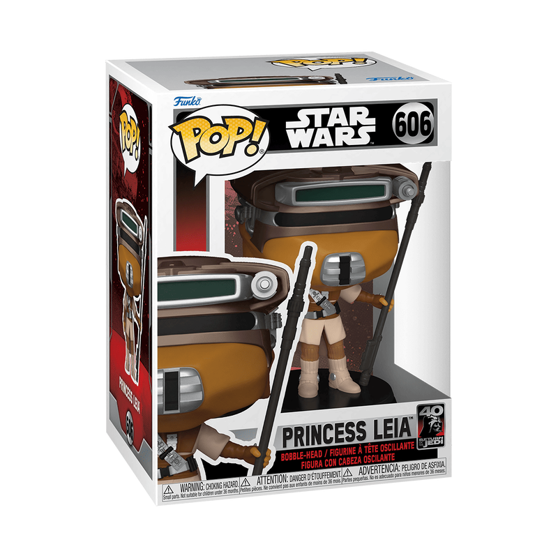  Funko POP Star Wars: Return Of The Jedi 40th Princess Leia Boushh Bobble-Head (9,5 )