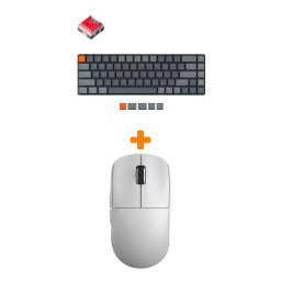 ����� ���� Pulsar X2 Wireless White + ���������� Keychron K7 Low Profile, RGB, Red Switch