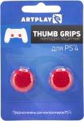 Защитные накладки Artplays Thumb Grips на стики геймпада DualShock 4 для PS4 (2 шт., красные)