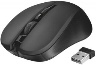 Мышь Trust Mydo Silent Click Wireless беспроводная бесшумная для PC (чёрный)