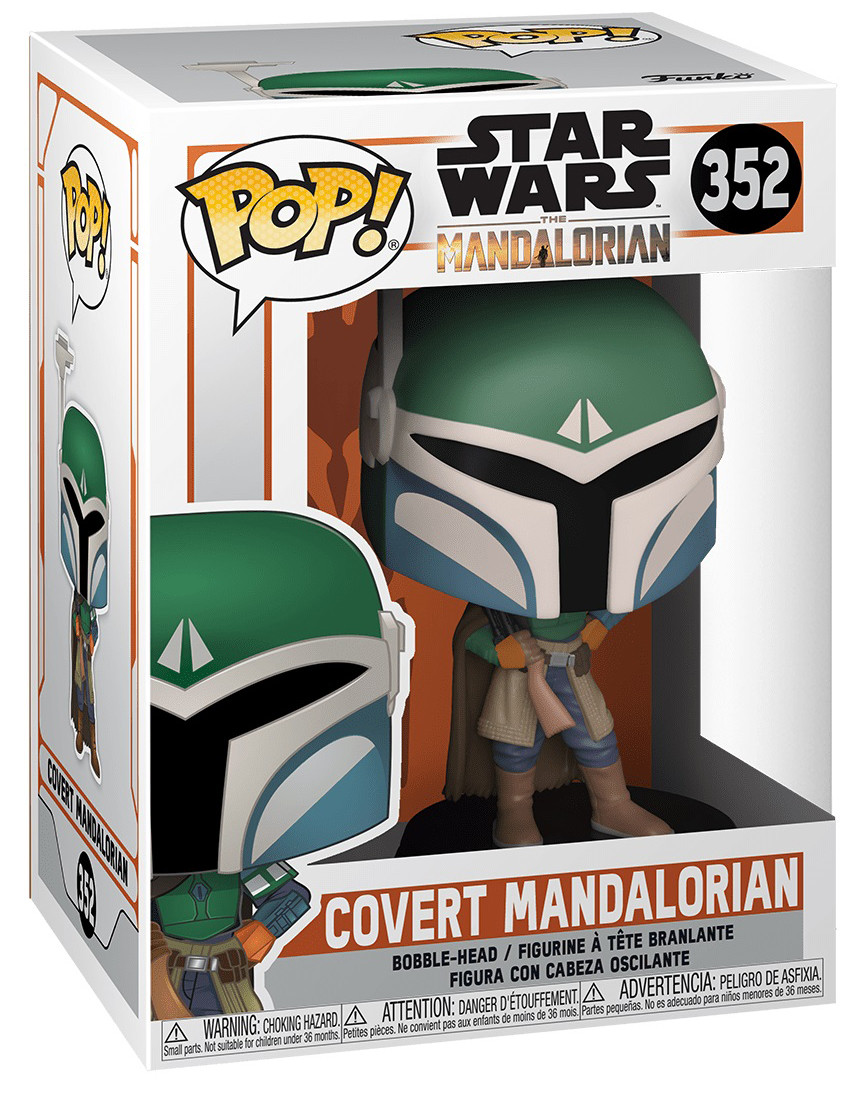  Funko POP: Star Wars The Mandalorian  Covert Mandalorian Bobble-Head (9,5 )