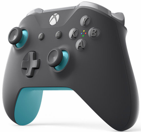 Геймпад для Xbox One беспроводной с 3,5 мм разъемом и Bluetooth (серо-голубой) + Xbox Live Gold (14 дней) + Game Pass (14 дней) (WL3-00106)