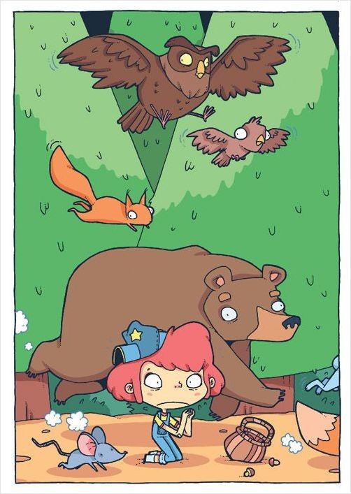 Комикс Девочка и камень