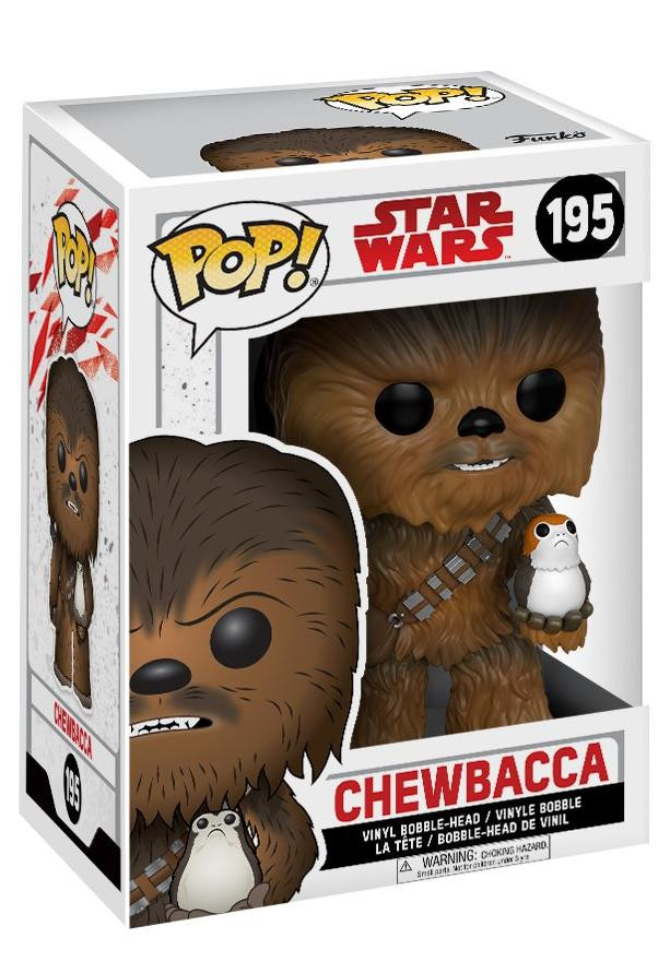  Funko POP: Star Wars: The Last Jedi  Chewbacca With Porg Bobble-Head (9,5 )