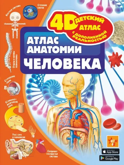 Набор Атлас анатомии человека. Спектор А.А. + Стикерпак Chainsaw Man