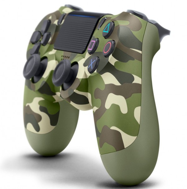 Геймпад DualShock 4 для PS4 беспроводной Green Cammo (камуфляжный) (CUH-ZCT2/E16R)