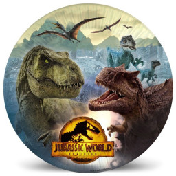 Набор бумажных тарелок Jurassic World – Logo жёлтый (180 мм, 6 шт)