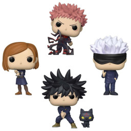  Funko POP Animation: Jujutsu Kaisen  Yuji Itadori / Megumi Fushiguro / Nobara Kugisaki / Satoru Gojo [Glows In The Dark] (4 )