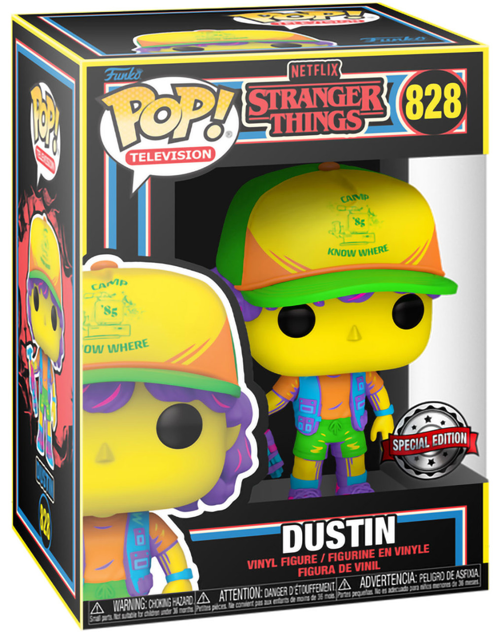  Funko POP Television Stranger Things  Dustin In Beef Tee Black Light Exclusive (9,5 )