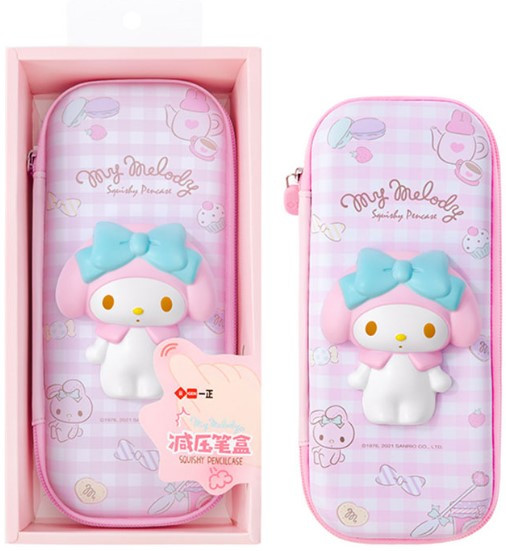 Пенал школьный со сквишем My Melody: Зайка (розовый)