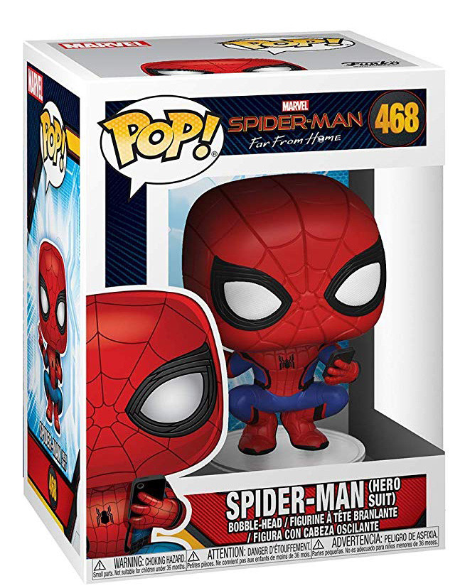  Funko POP: Spider-Man: Far From Home  Spider-Man Hero Suit Bobble-Head (9,5 )