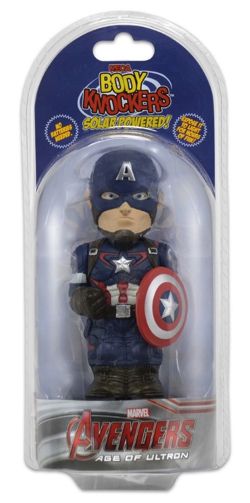 Фигурка NECA Avengers Age of Ultron: Body Knockers – Captain America – на солнечной батарее (15 см)