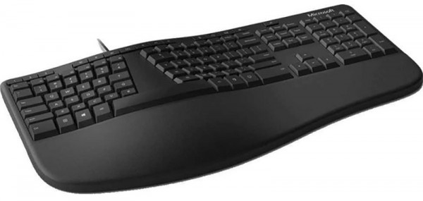 Клавиатура Microsoft Wired Ergo Keyboard проводная эргономичная для PC (черный)(LXN-00011)