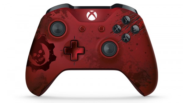 Беспроводной геймпад для Xbox One лимитированной серии Gears of War 4 Crimson Omen с 3.5 мм разъемом и Bluetooth (красный)